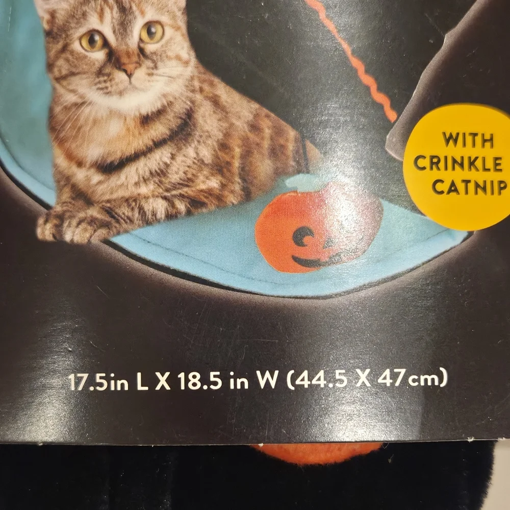 Thrills & Chills Cat Toy Play Sack Halloween Witch Hat Sack w/Crinkle & Catnip